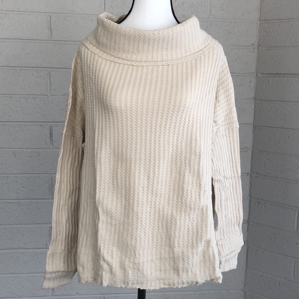 41) NWT Free People Juicy Long Sleeve Top in Stone Cold - Picture 4 of 10